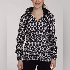 lululemon athletica Black and White Patterned Hoodie Jacket